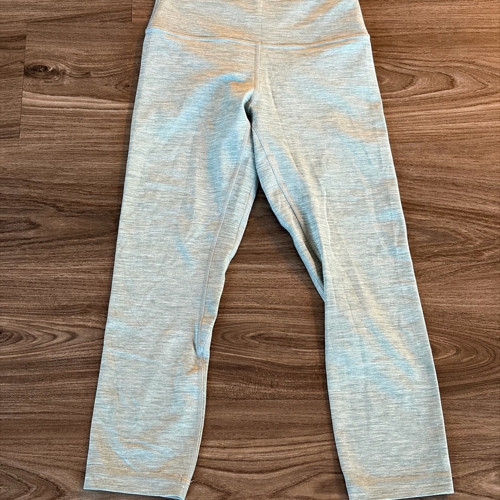 Lululemon Align High-Rise Crop (21in) Heathered Tidewater Teal - Size 4 - Picture 3 of 5